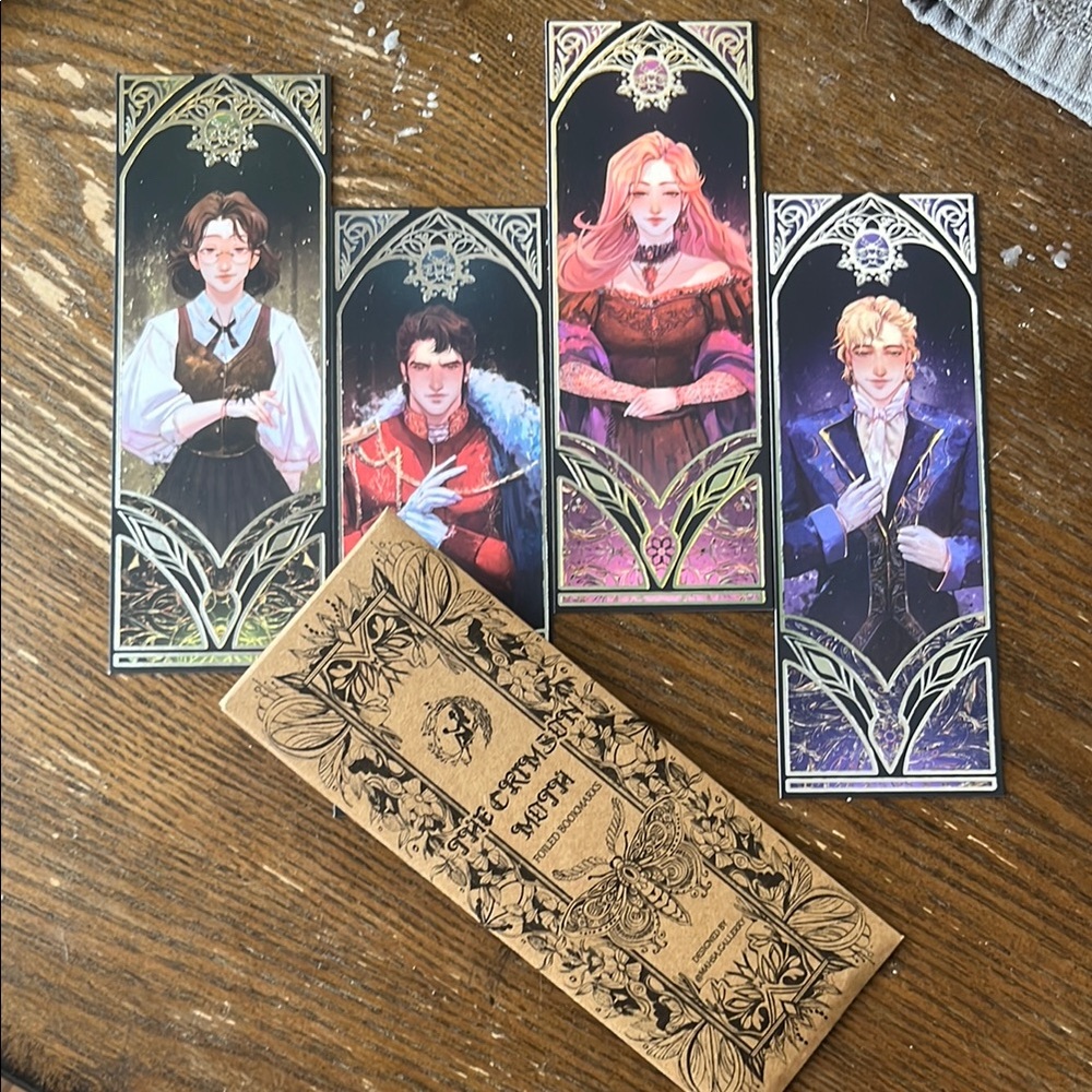 The Crimson Moth Foiled Bookmarks